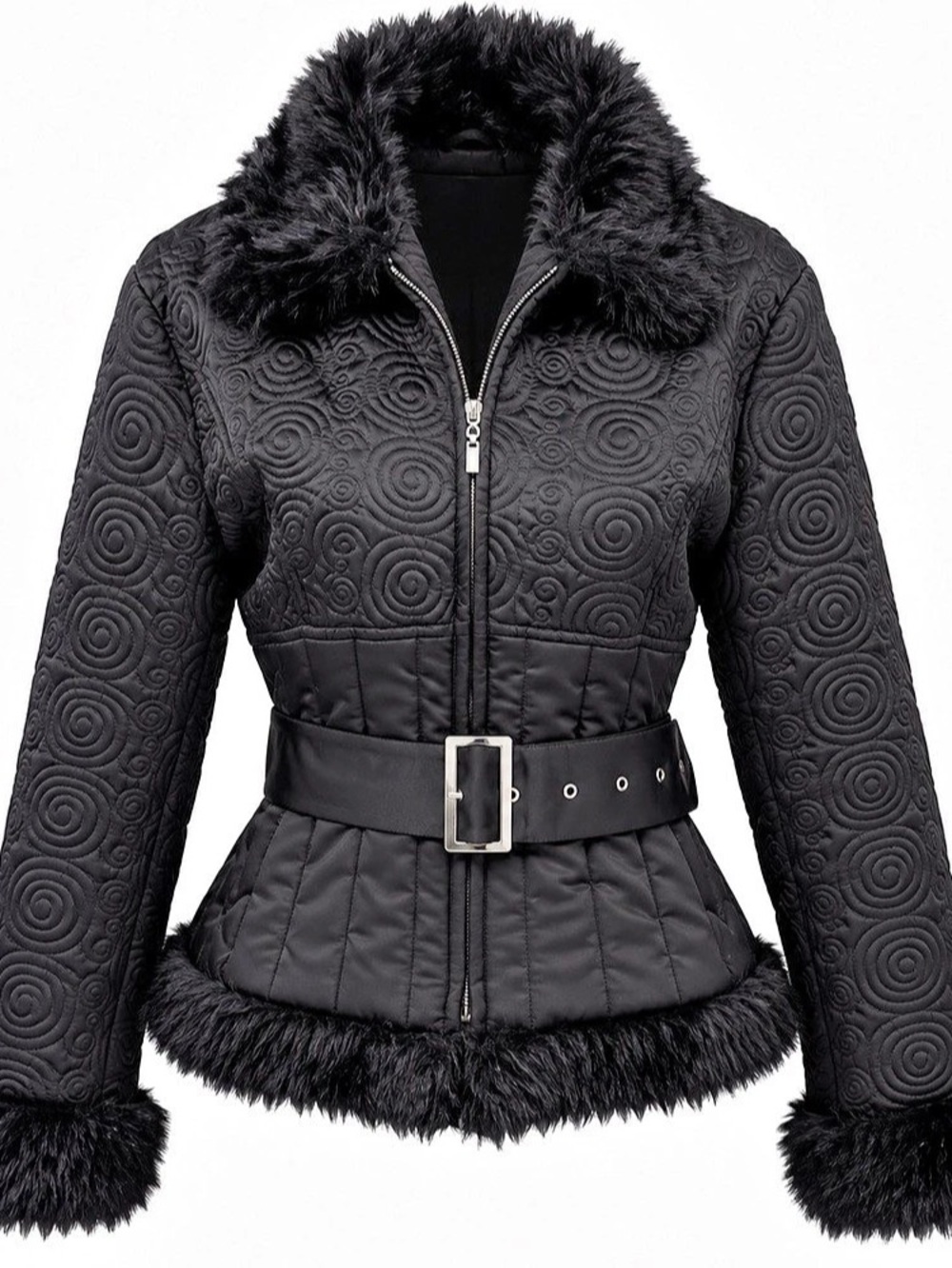 Palomares Fashions GP Glalp Black Faux Fur Trim Jacket